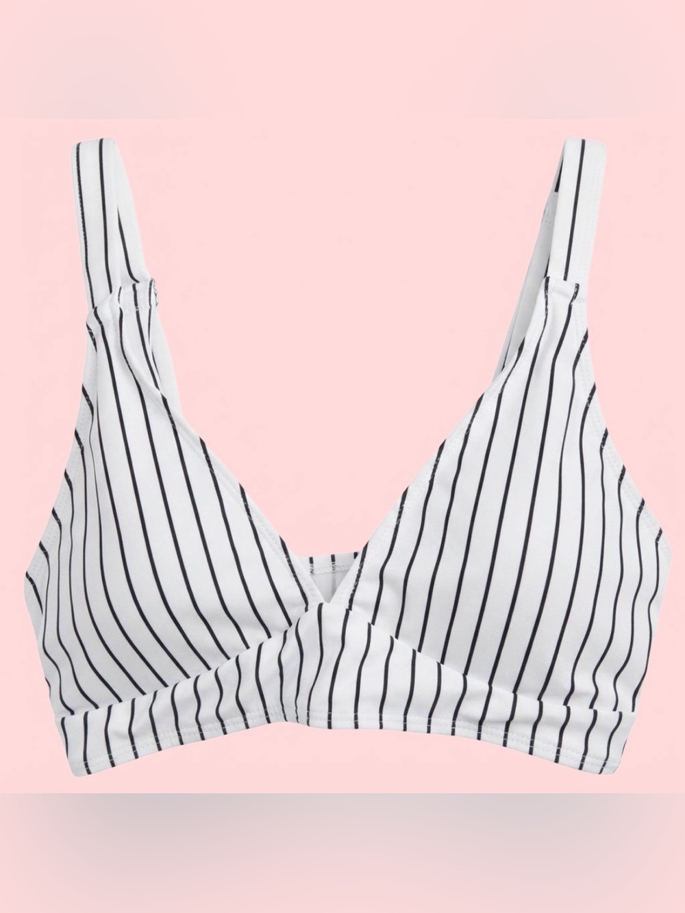Tempt Me Striped Bikini Top Sz L